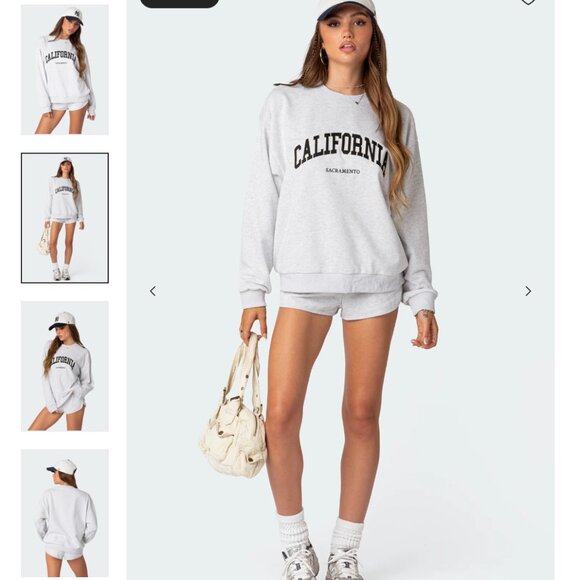 Edikted California Girl Oversized Sweatshirt - Picture 5 of 8